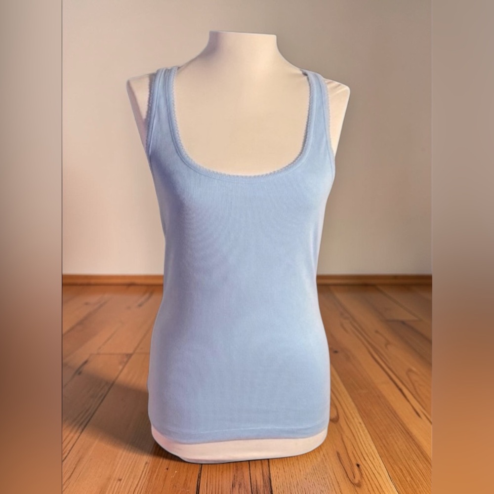 Lot of 3 NWT Old Navy Racer Back Tank Tops Size Medium Pink Gray Blue Cotton